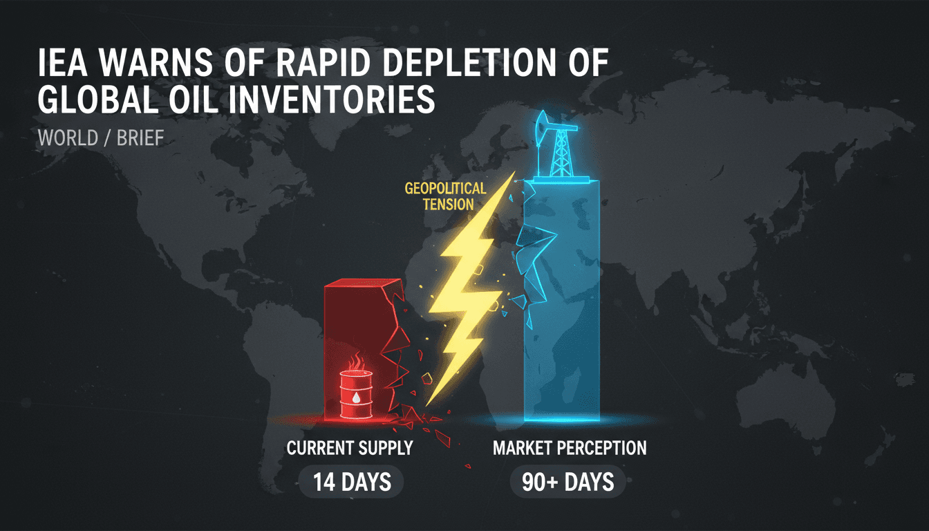 IEA Warns of Rapid Depletion of Global Oil Inventories