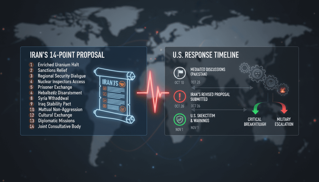 Diplomatic negotiations between Iran and the US mediated by Pakistan.
