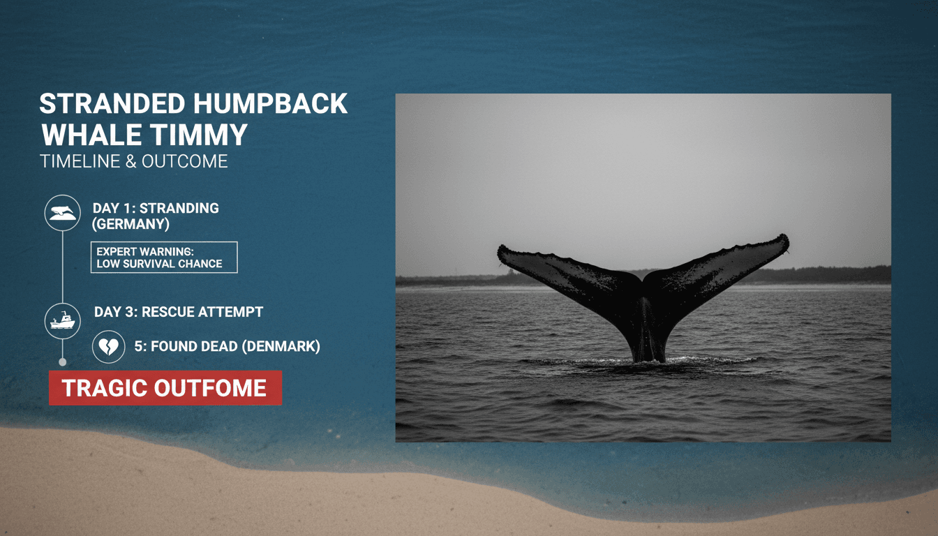 Stranded Humpback Whale Timmy Found Dead After Controversial Rescue Attempt