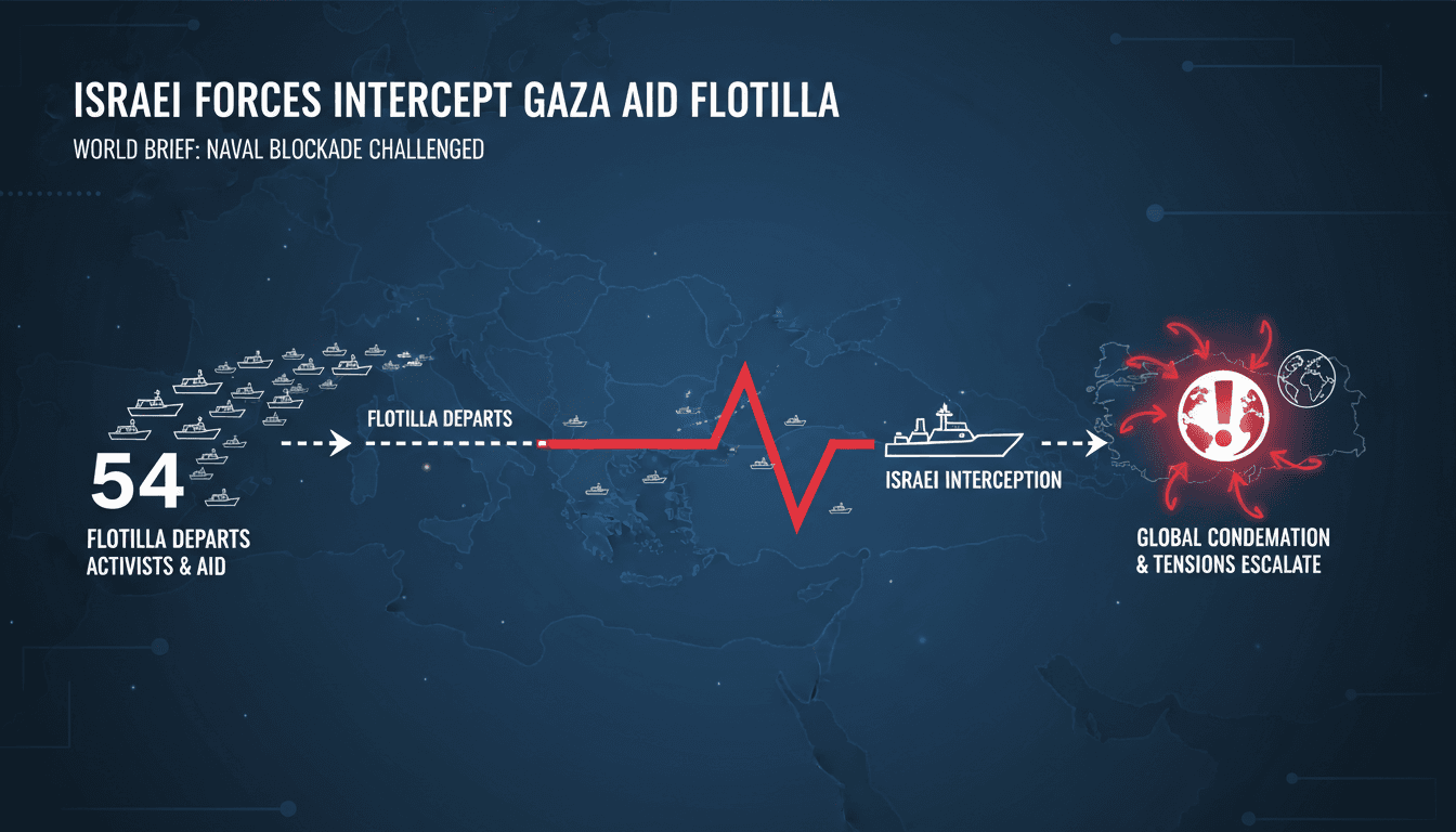 Israeli forces intercept humanitarian flotilla attempting to breach Gaza blockade