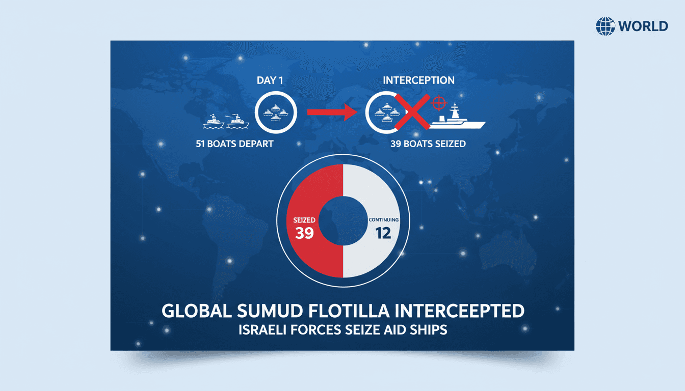Israeli forces intercept Global Sumud Flotilla carrying aid to Gaza