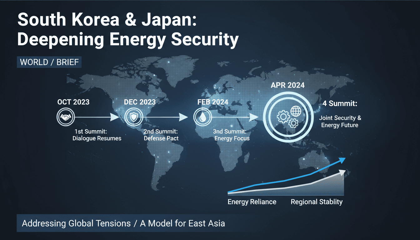 South Korean and Japanese leaders discussing energy security strategies.