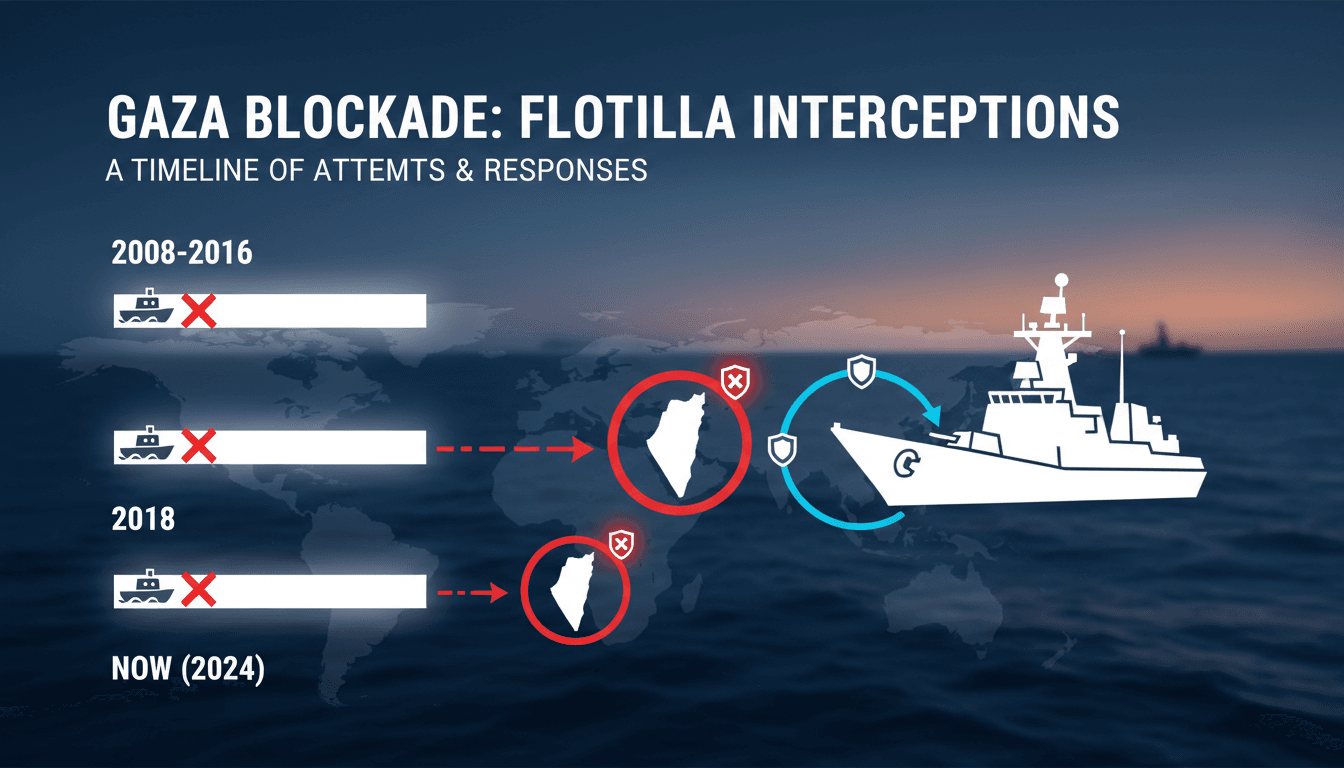 Israeli forces intercept humanitarian flotilla attempting to breach Gaza blockade