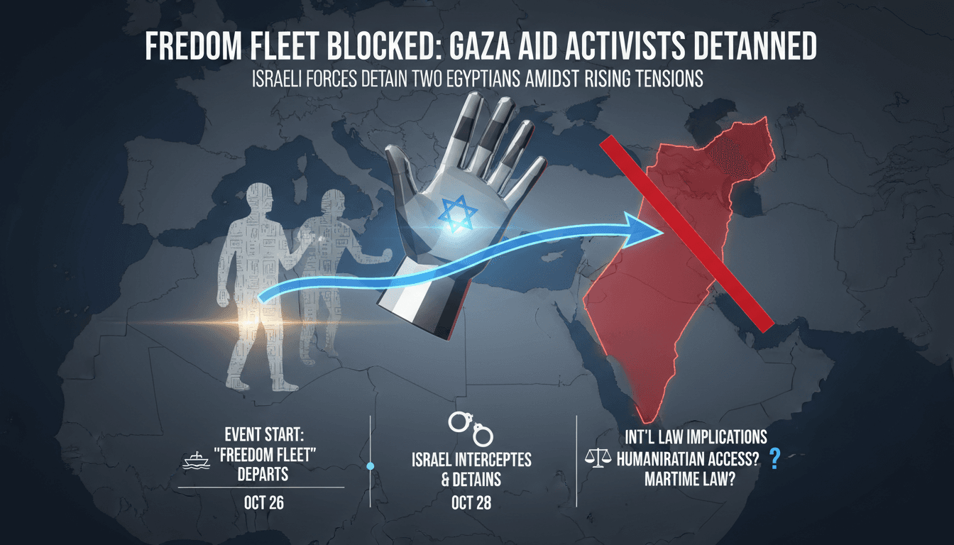 Protesters rally for humanitarian aid to Gaza following the detention of Egyptians.