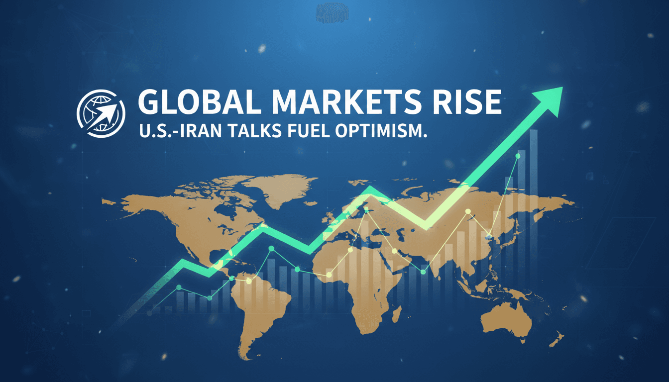 Stock market trends showing positive movement in Asia and Europe.