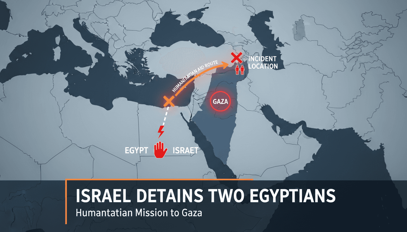 Israel detains two Egyptians involved in humanitarian mission to Gaza