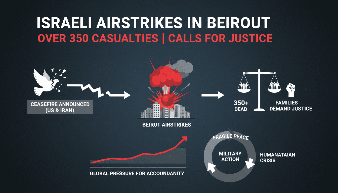 Aerial view of Beirut showing destruction from airstrikes