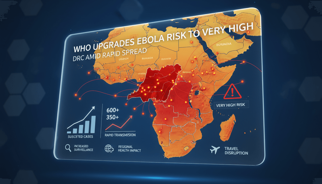 WHO Upgrades Ebola Risk Level to Very High in DRC Amid Rapid Spread