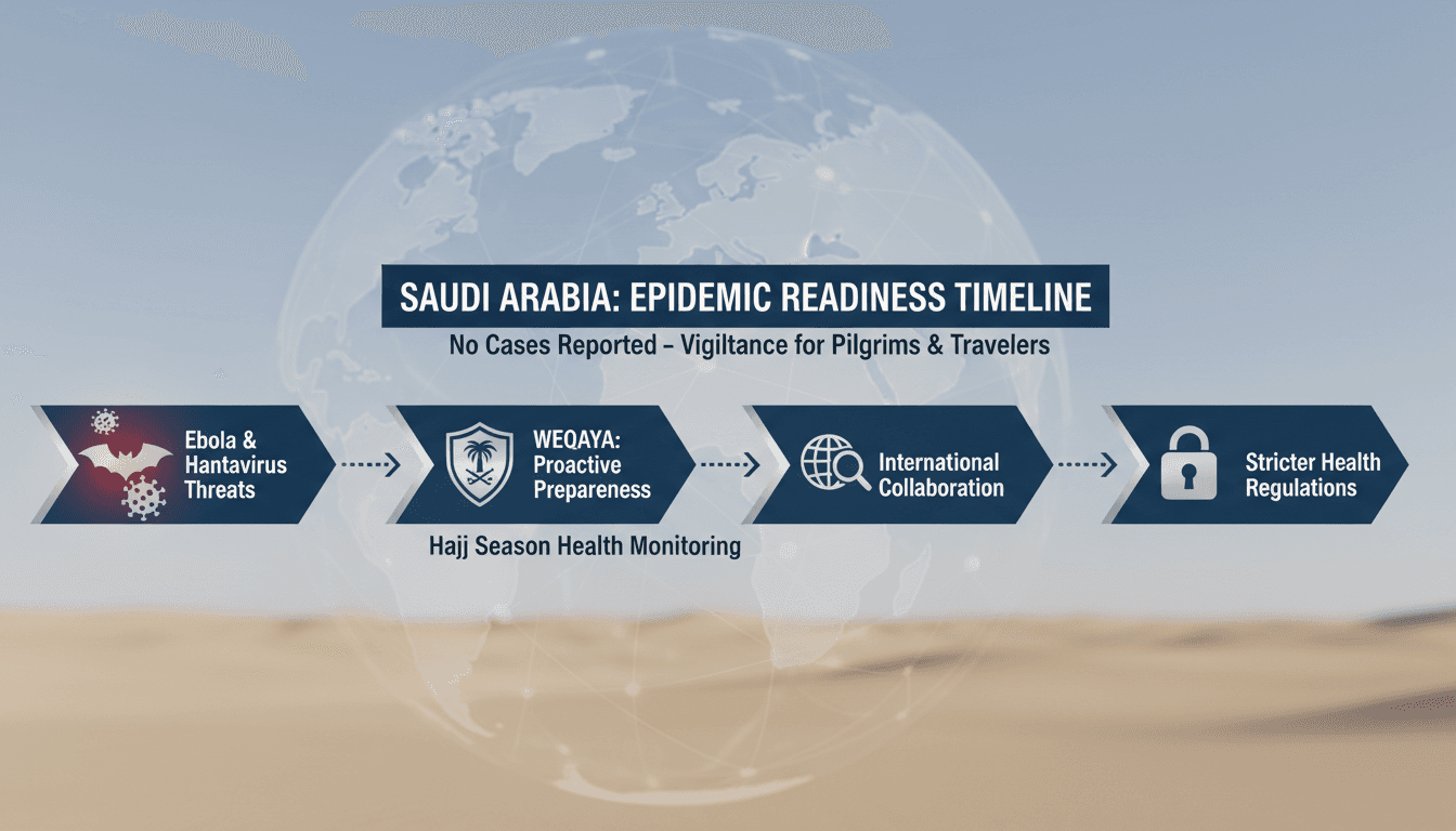 Saudi Health Authority's proactive measures for Ebola and Hantavirus safety during Hajj season.