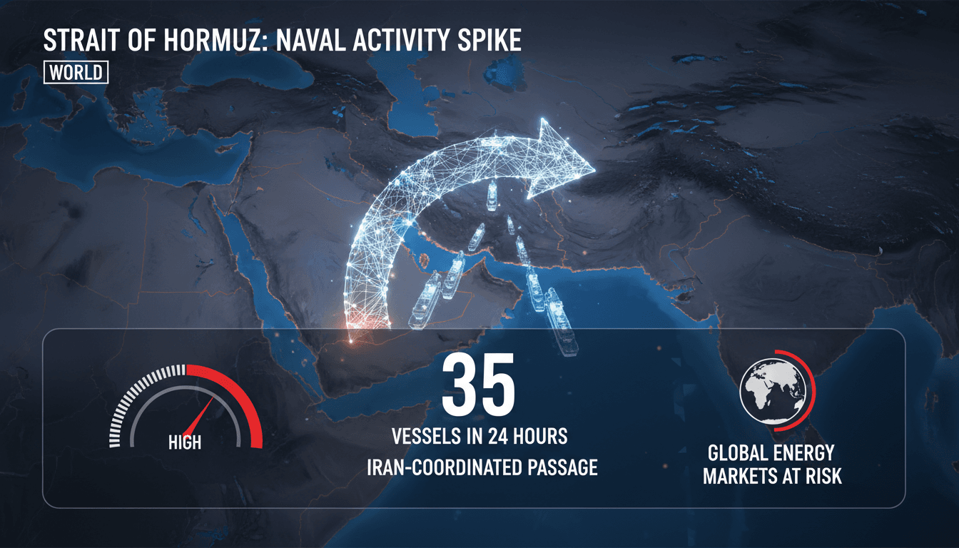 Iran Coordinates Passage of 35 Vessels Through Strait of Hormuz Amid Rising Tensions