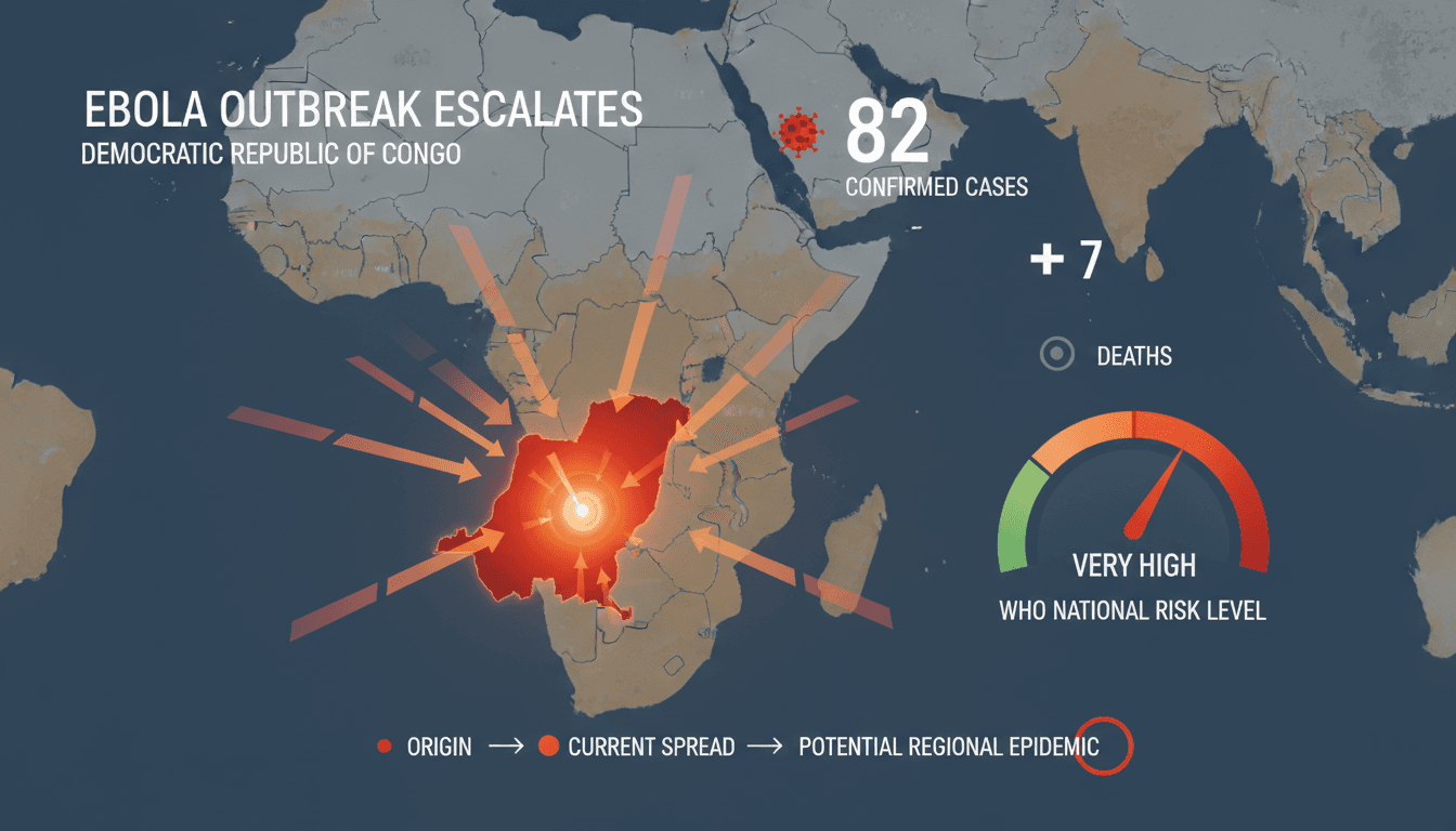 Ebola outbreak in Democratic Republic of Congo escalates with 82 confirmed cases and 7 deaths
