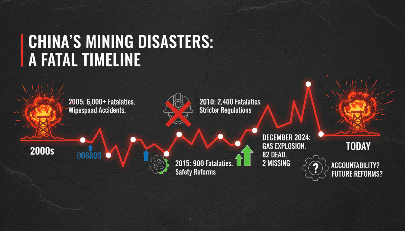 Emergency responders at the site of the coal mine explosion in northern China.