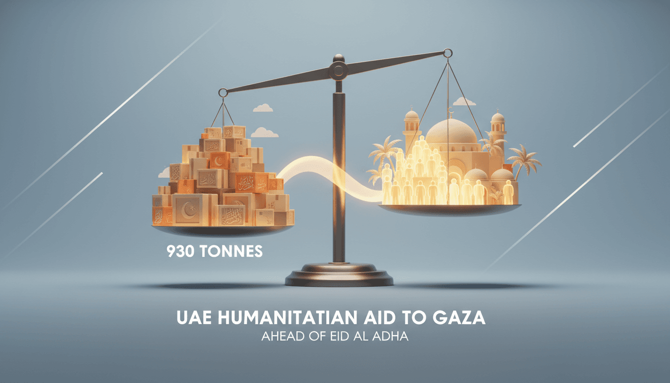 UAE aid convoys delivering humanitarian assistance to Gaza.