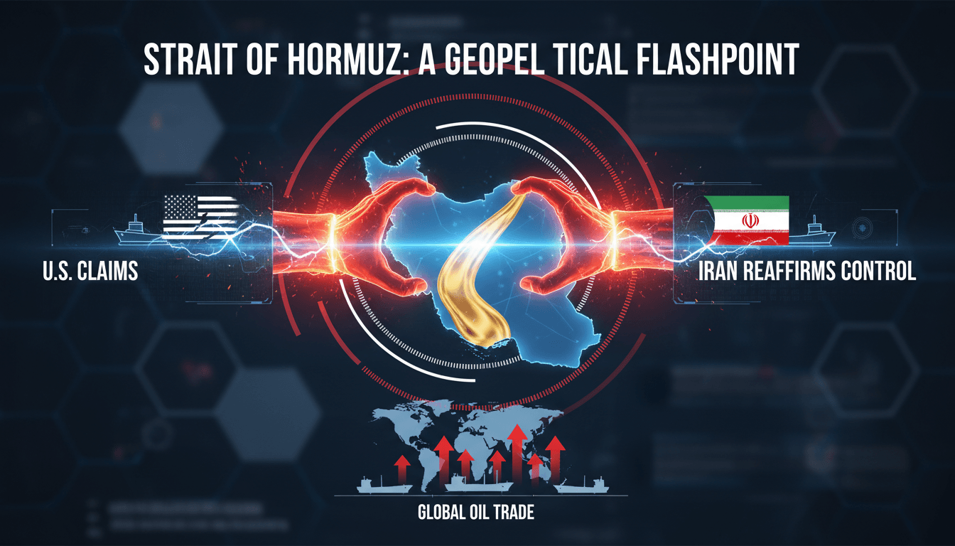 Map highlighting the Strait of Hormuz and its significance in global oil trade.