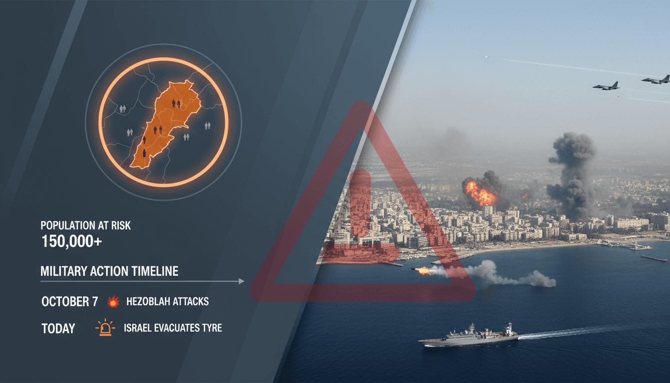 Evacuation order in Tyre as military tensions rise in Lebanon