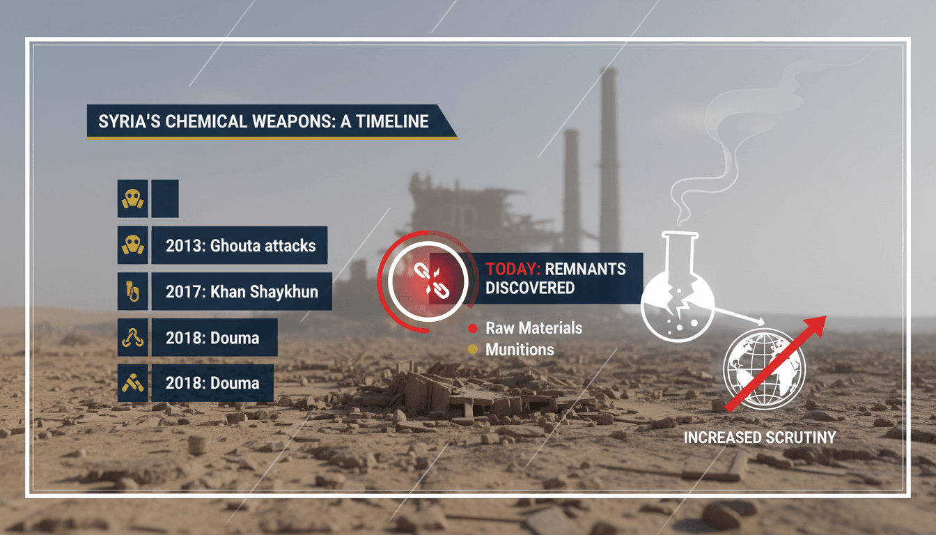 Syrian officials announce discovery of chemical weapons remnants