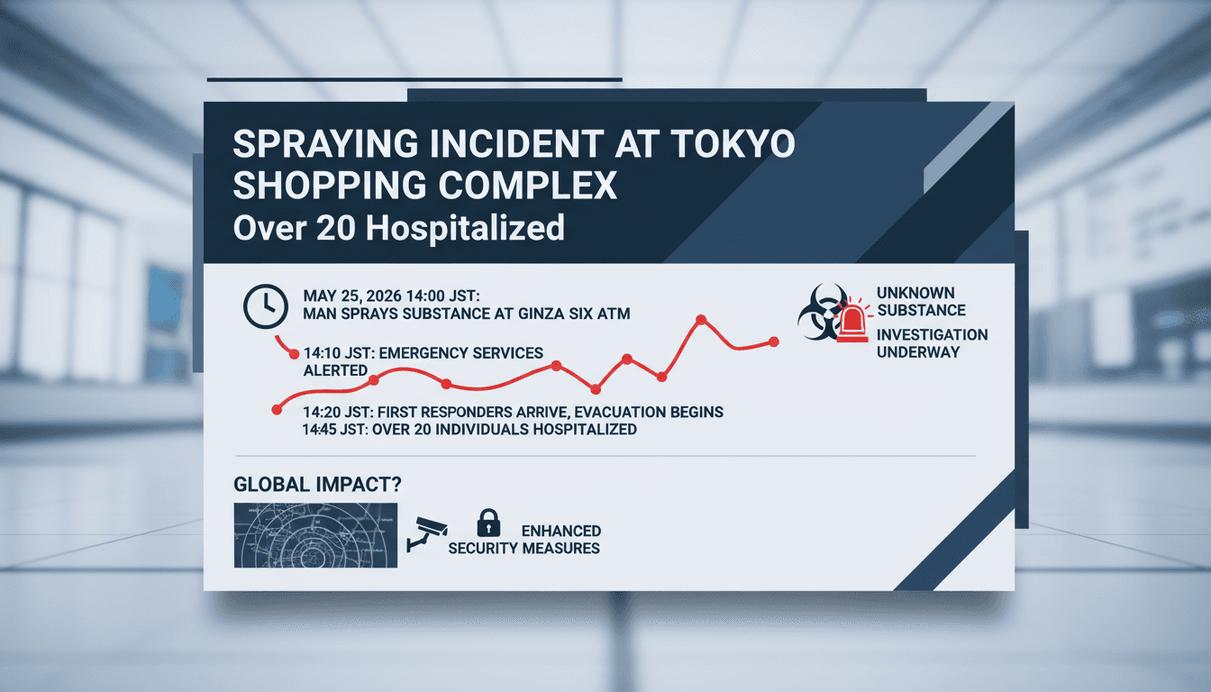 Spraying incident at Tokyo shopping complex hospitalizes over 20 people