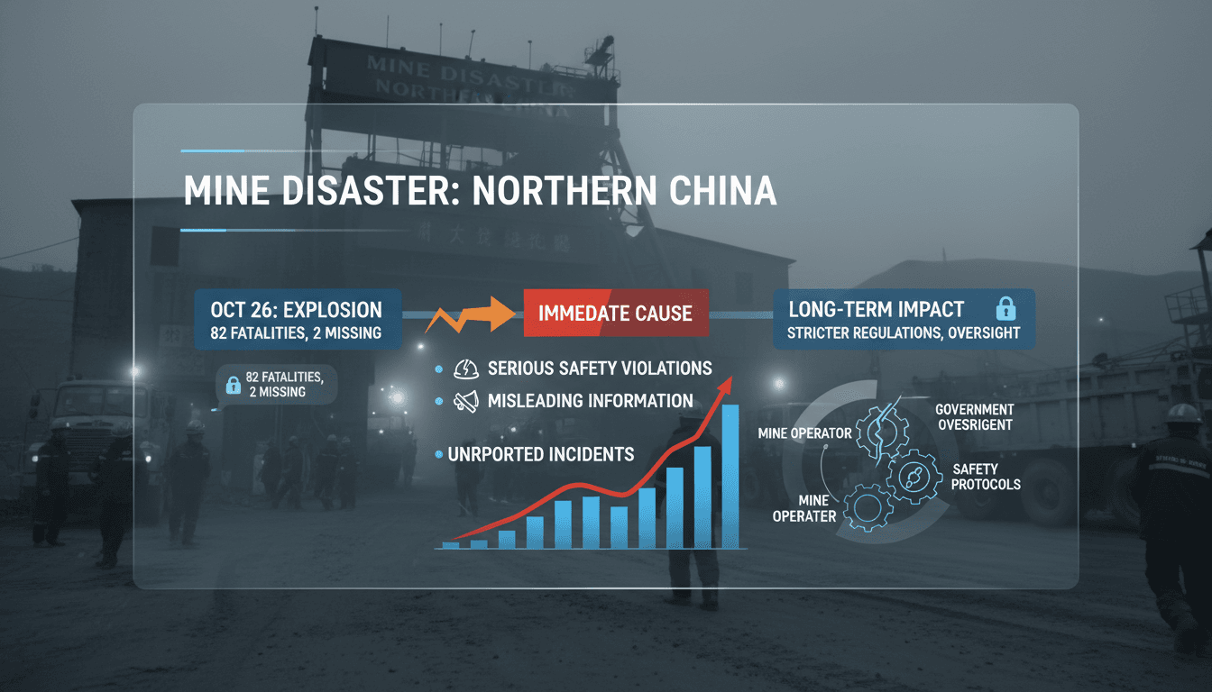 Rescue efforts at the site of the coal mine explosion in northern China.