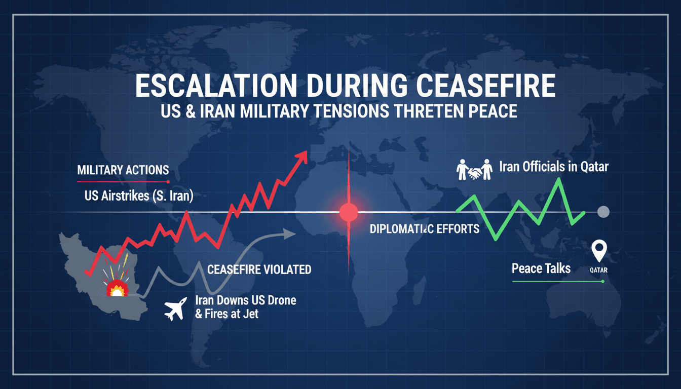US and Iran military tensions during ceasefire period