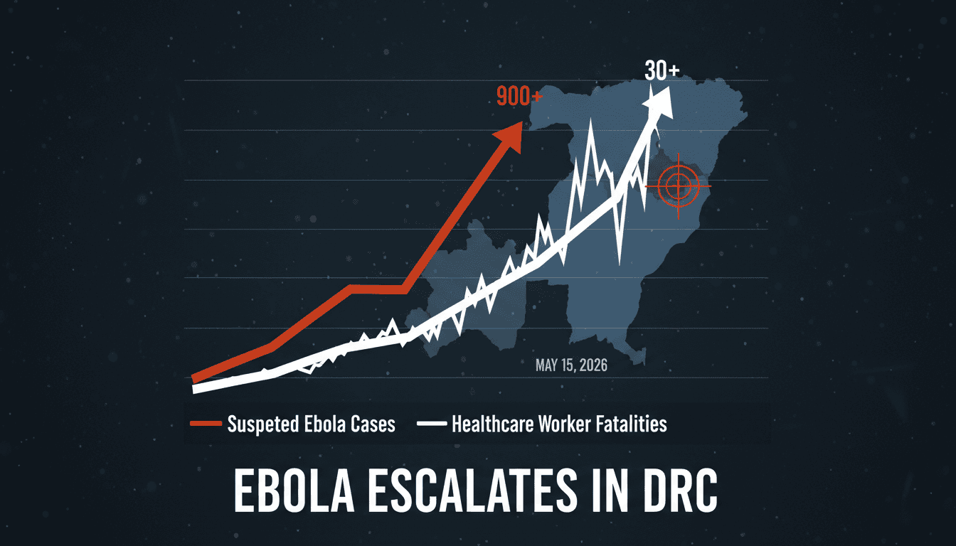 Healthcare workers in the Democratic Republic of the Congo during the Ebola outbreak.