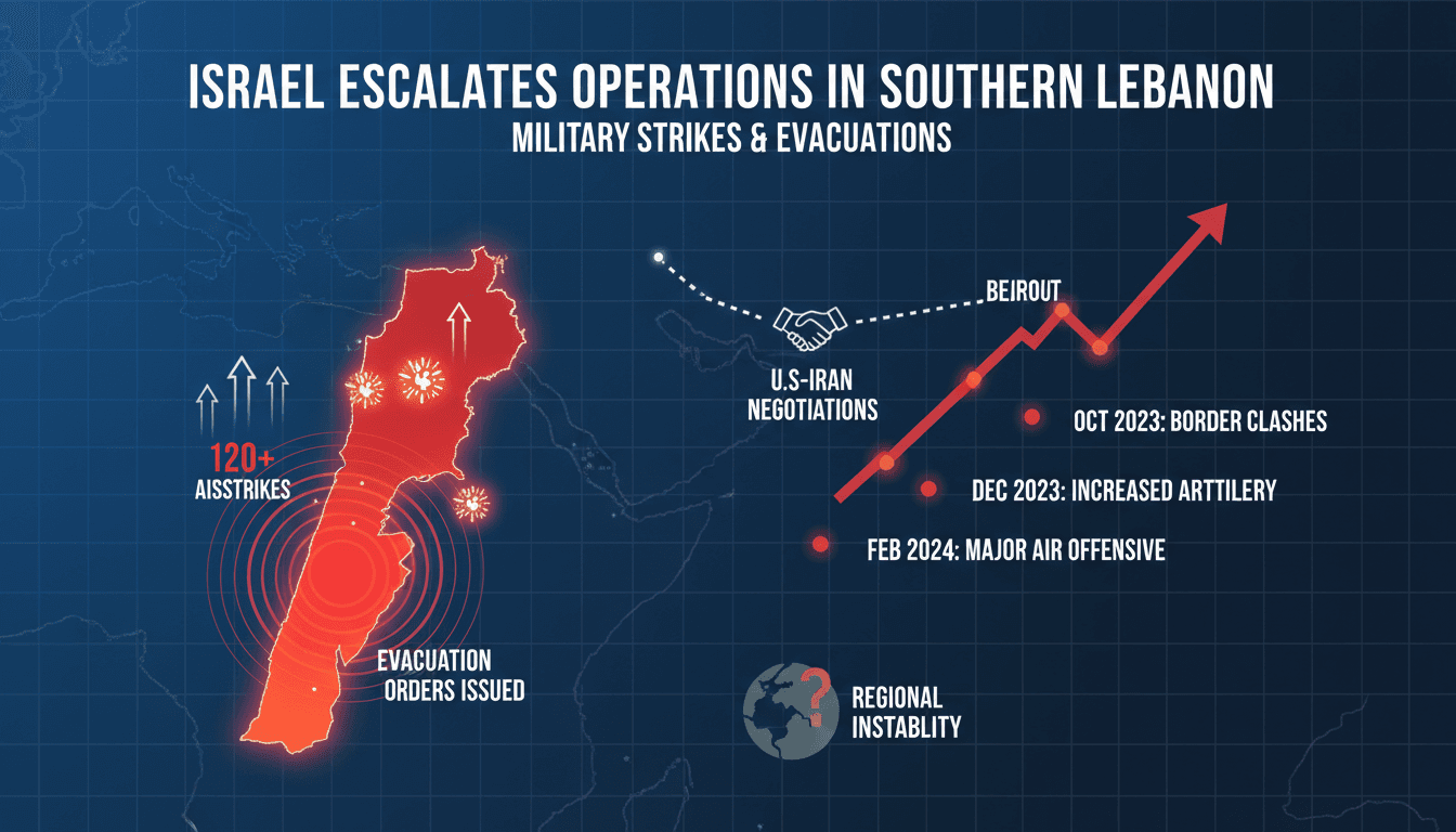 Israeli airstrikes in southern Lebanon against Hezbollah