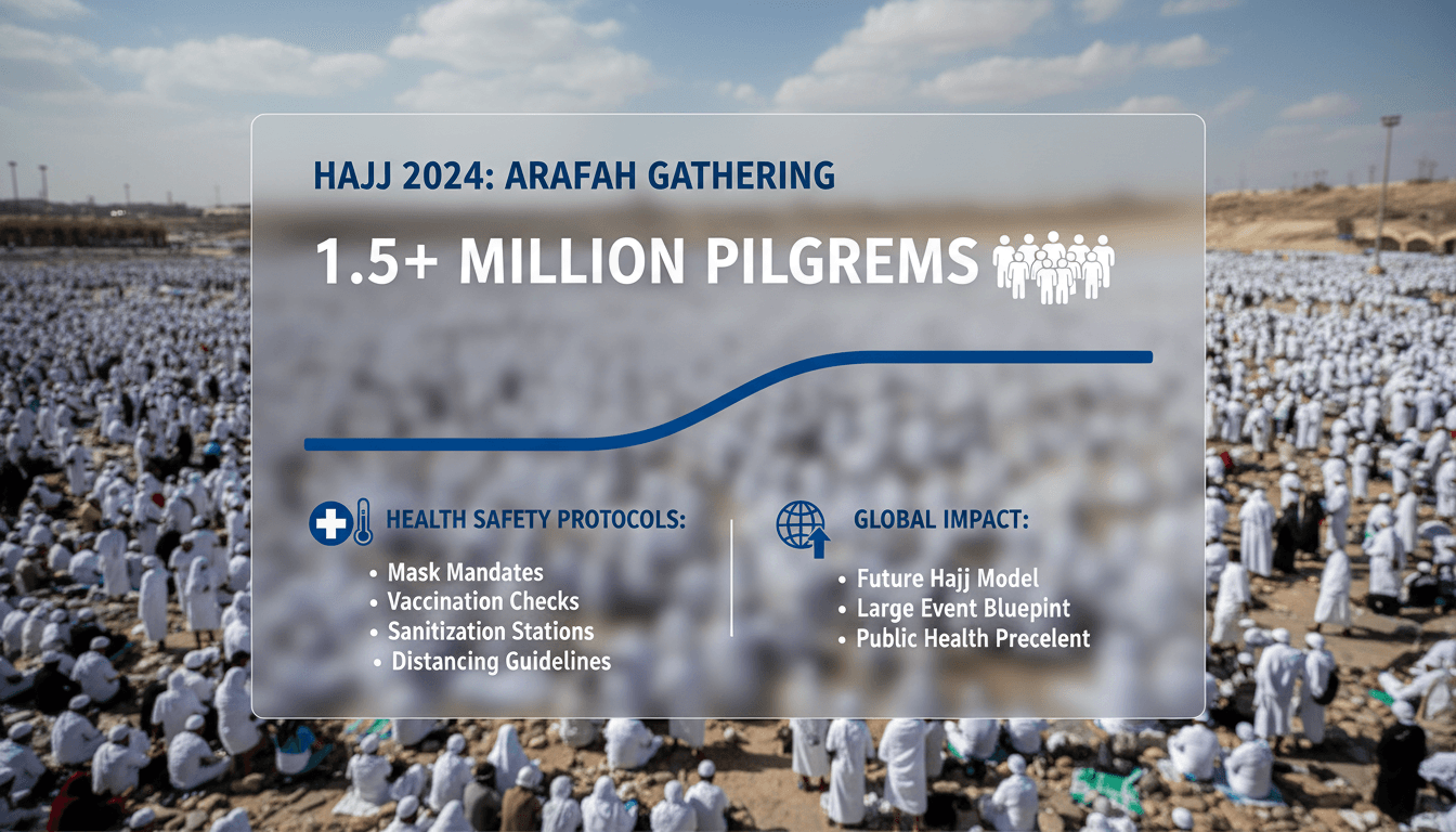 Over 1.5 million pilgrims gather at Arafat for Hajj amid health safety measures