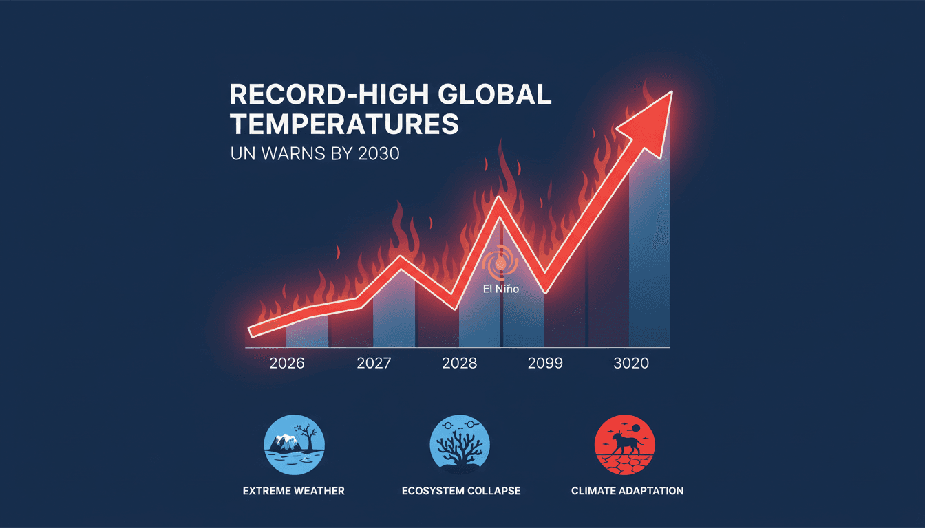 UN report on projected global temperature increases by 2030