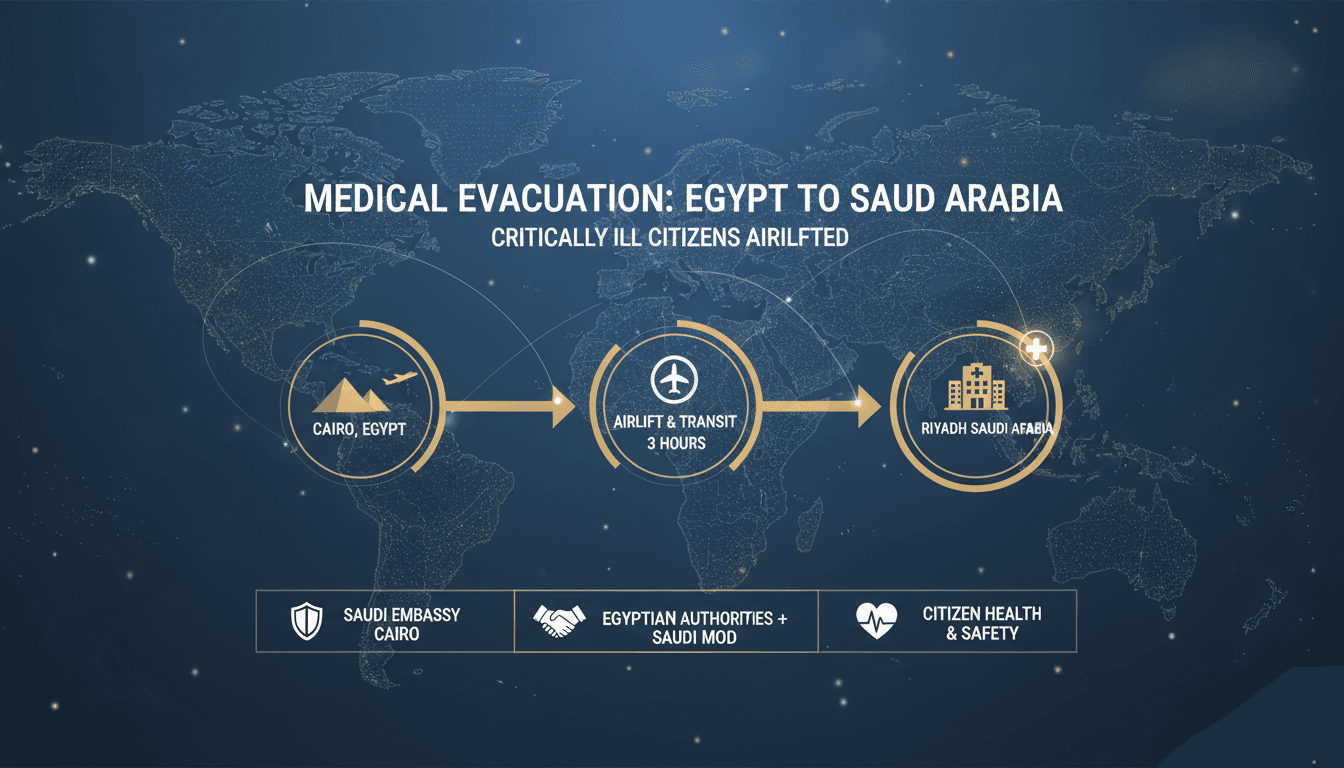 Saudi Embassy coordinates medical evacuation of citizens from Egypt