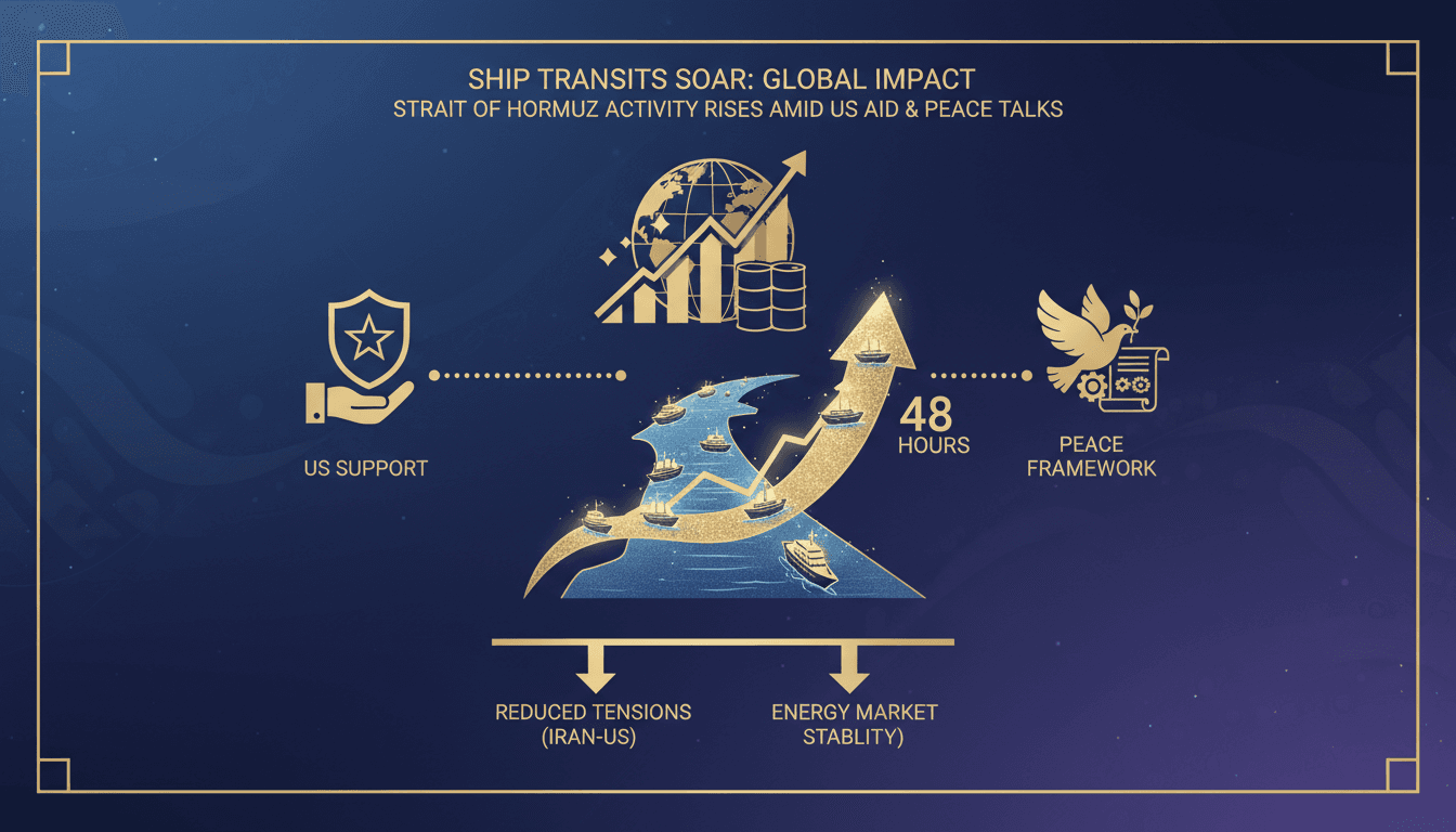 Increase in Ship Transits Through Strait of Hormuz Amid US Support and Peace Framework