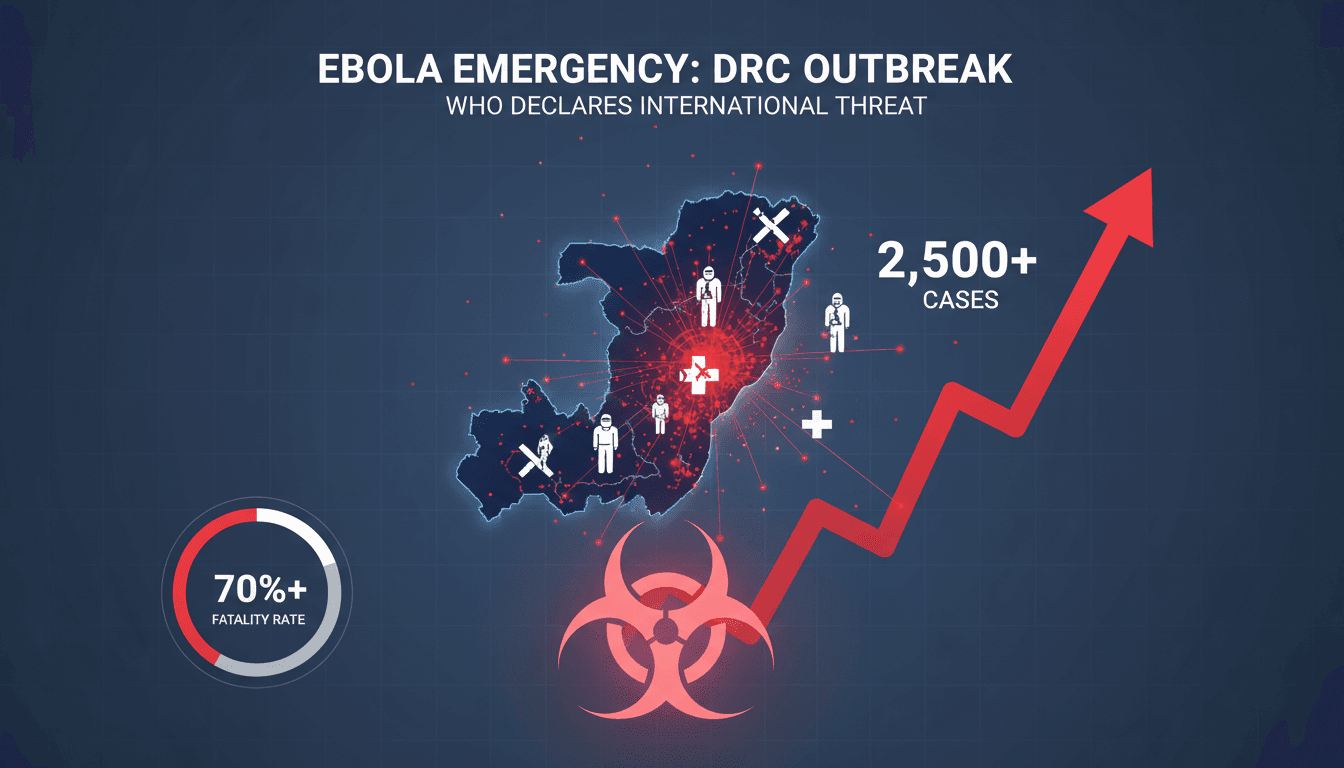 Ebola outbreak in Democratic Republic of the Congo declared international emergency by WHO