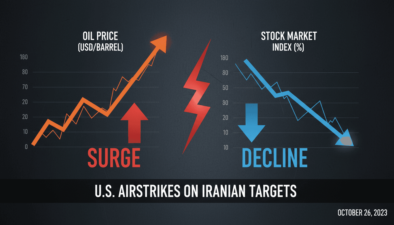 U.S. airstrikes on Iranian targets trigger oil price surge and stock market decline