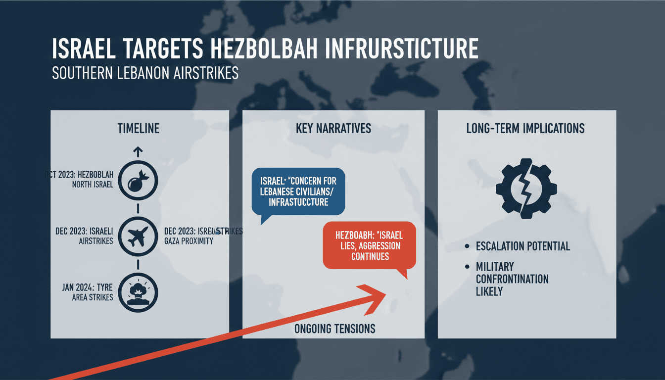 Israeli airstrikes on Hezbollah infrastructure in southern Lebanon