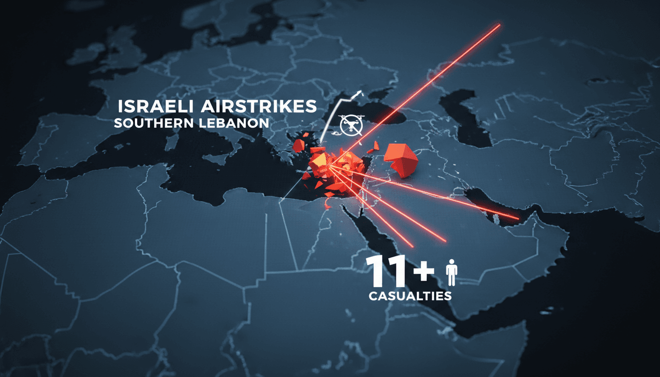 Israeli airstrikes in southern Lebanon result in multiple casualties