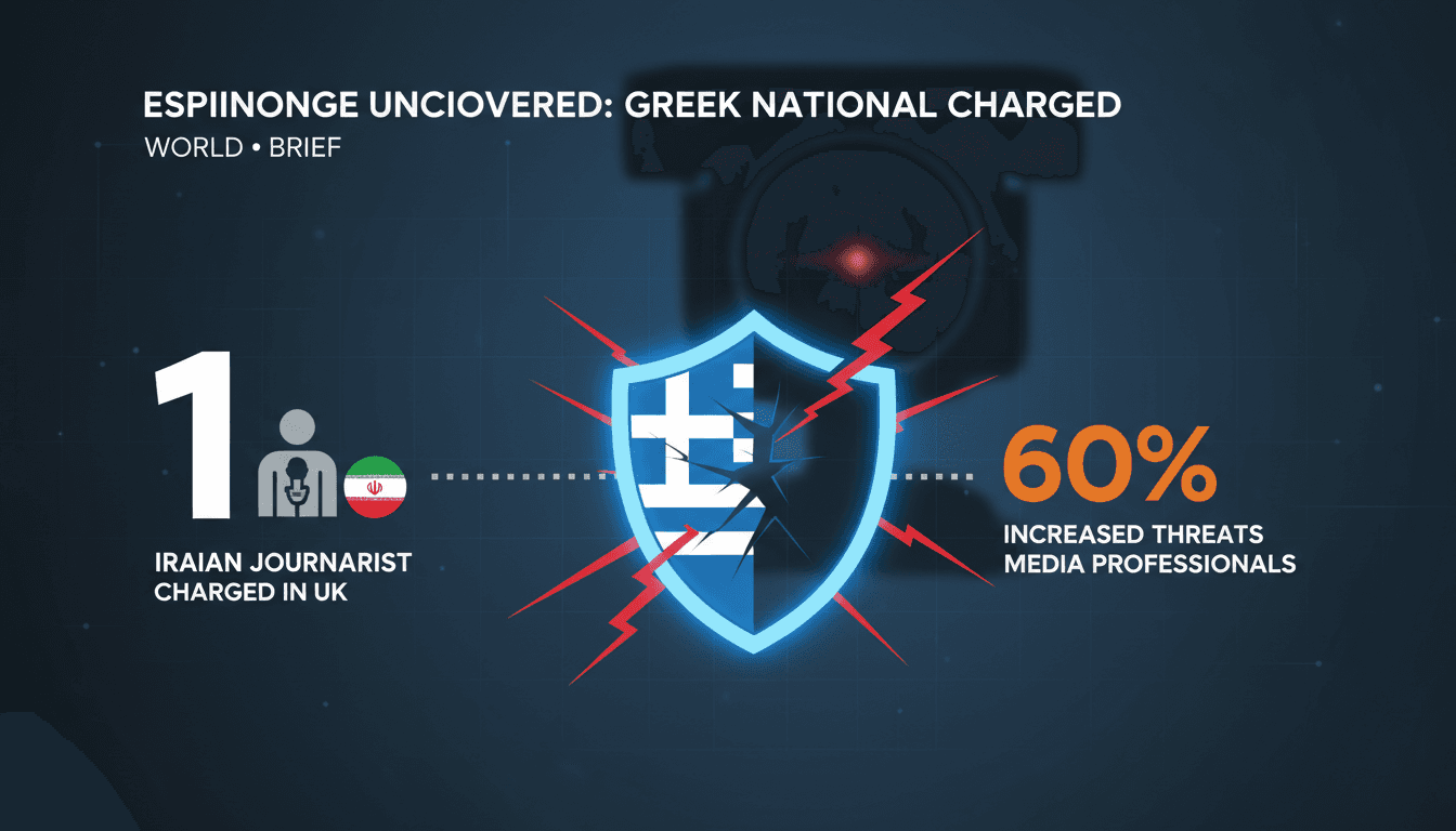 Greek National Charged with Espionage for Spying on Iranian Journalist in the UK
