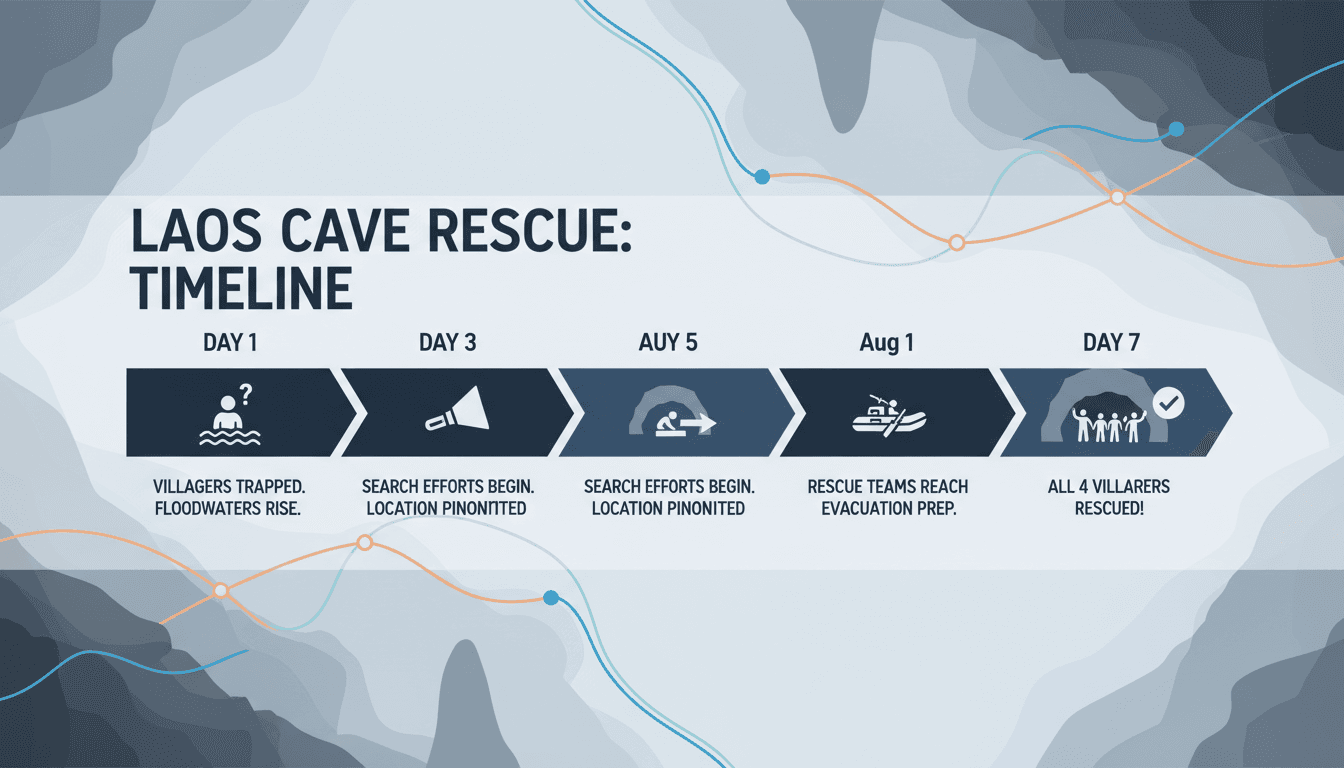 Successful rescue of four villagers trapped in flooded cave in Laos