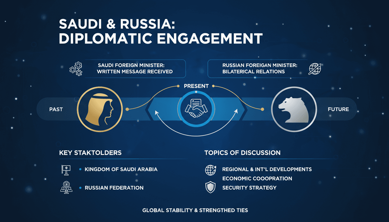 Saudi and Russian foreign ministers discussing bilateral relations