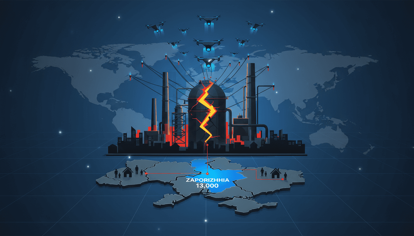 Ukrainian drone strikes causing power outages in Zaporizhzhia