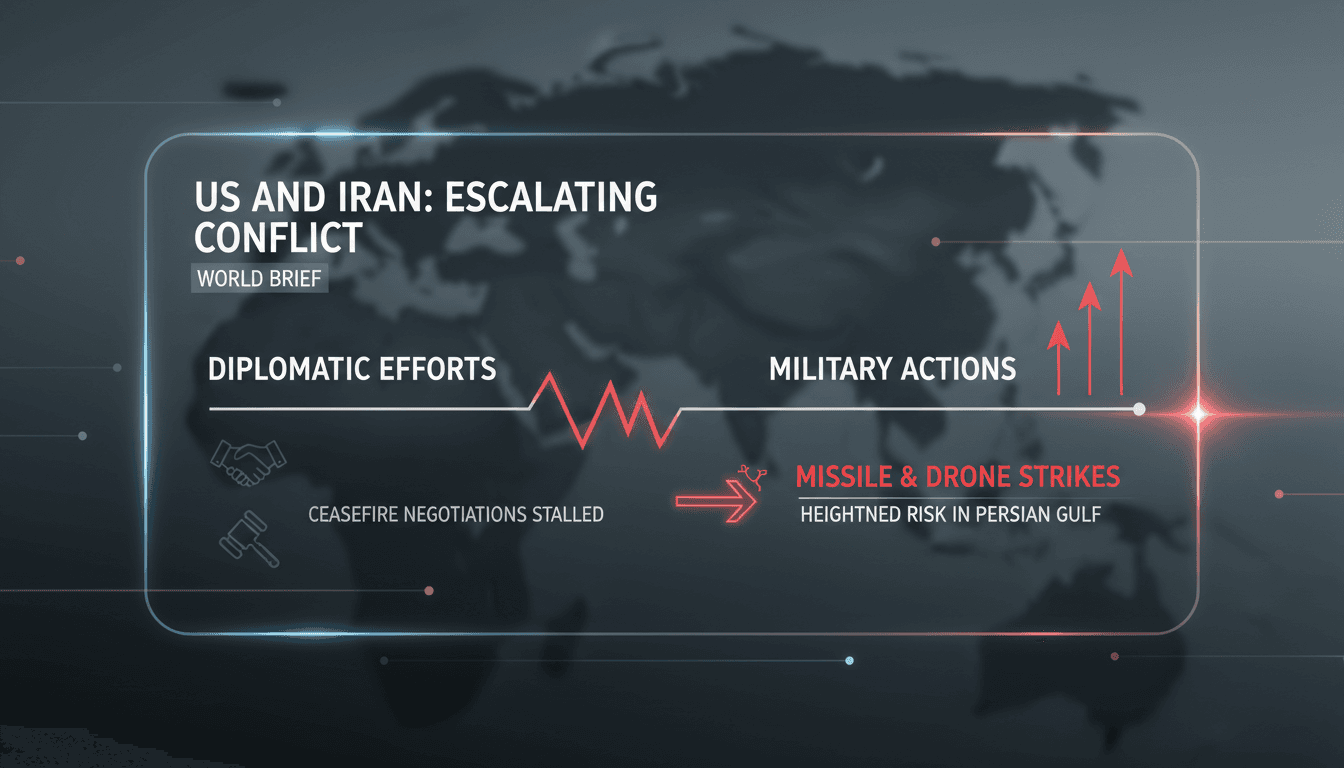 US and Iran military conflict escalation graphic