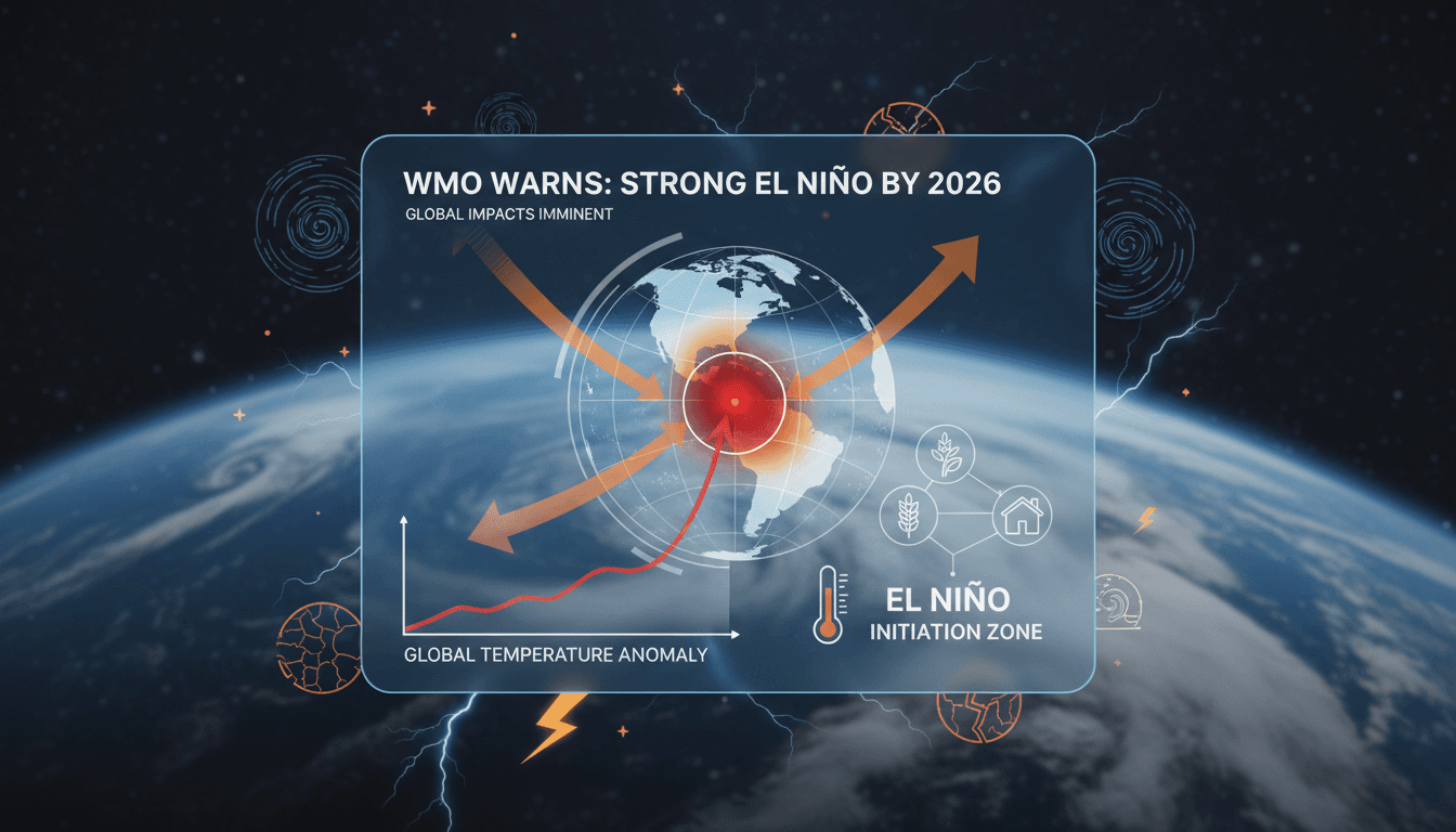 Illustration of global weather patterns affected by El Niño