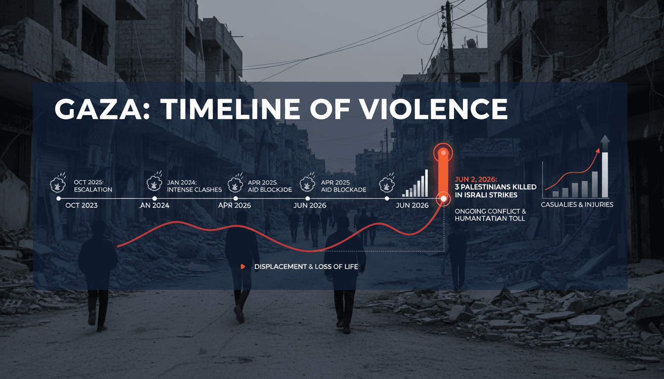 A somber image depicting the aftermath of violence in Gaza.
