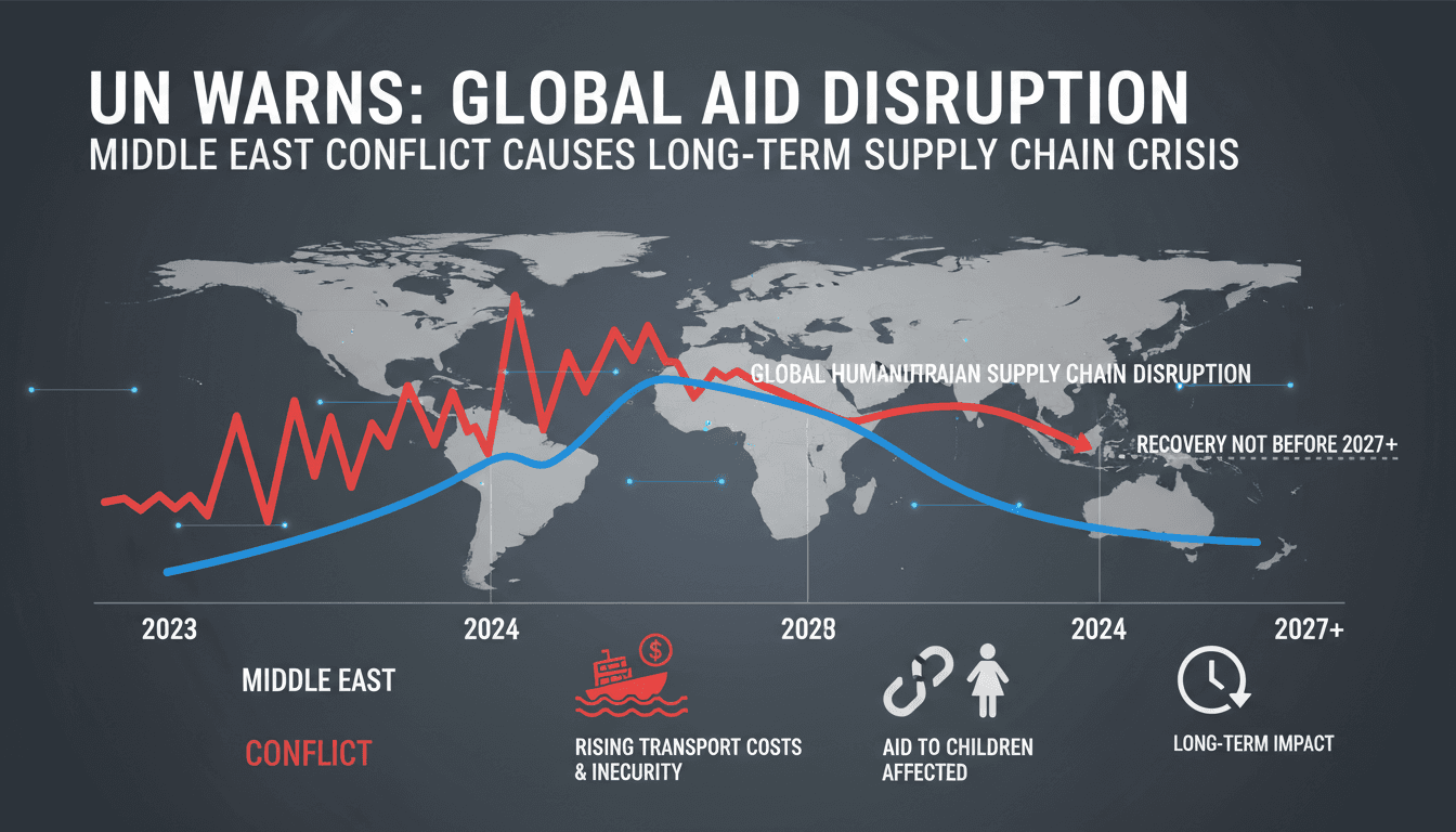 UN report on humanitarian supply chain disruptions due to Middle East conflict