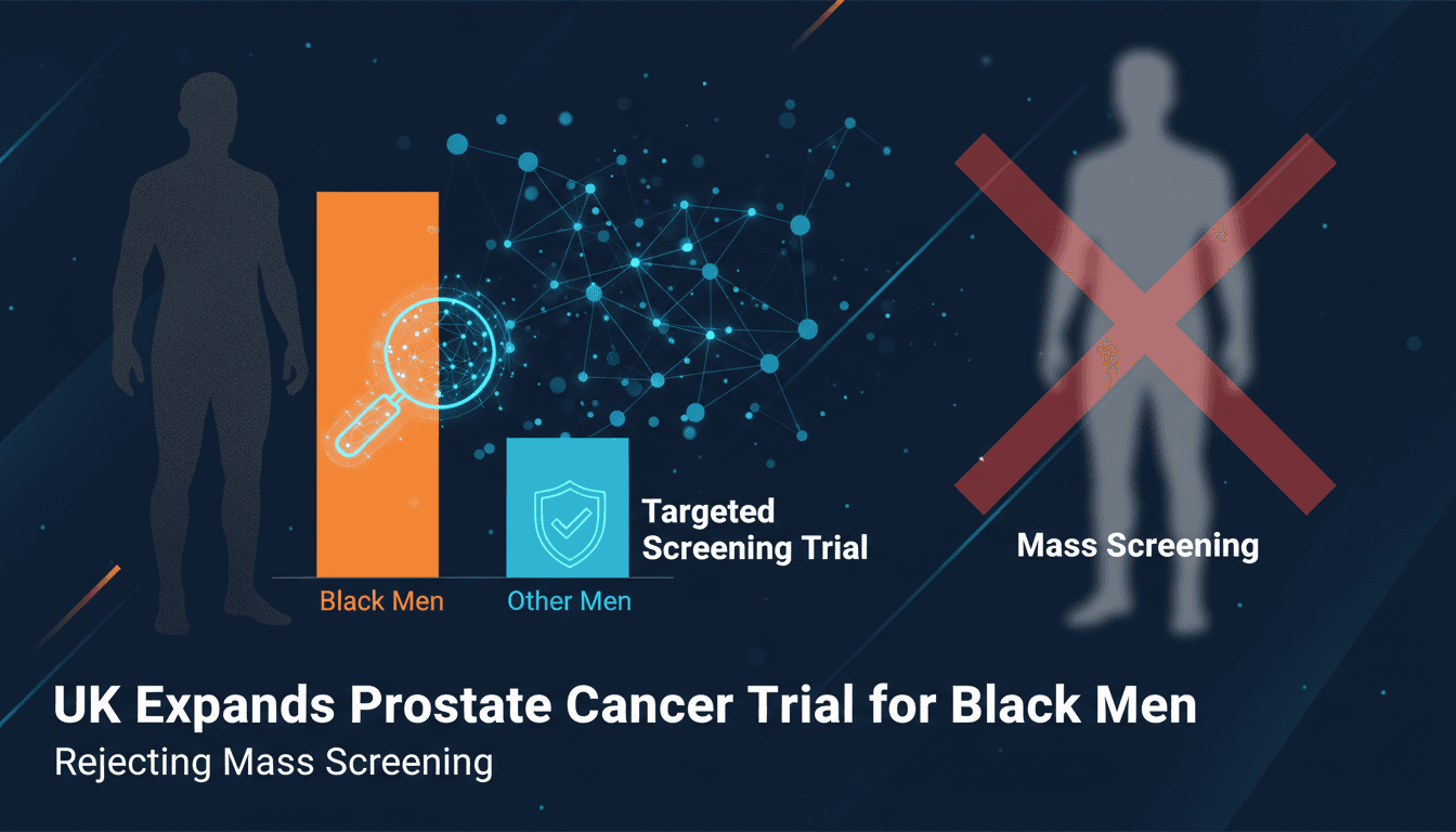 Prostate cancer screening trial announcement in the UK