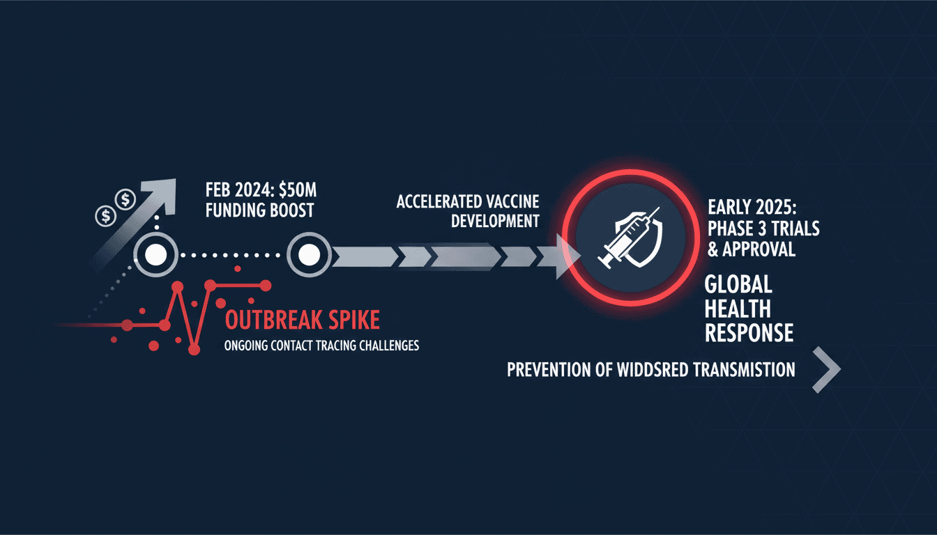 Health officials discussing Ebola vaccine development funding.