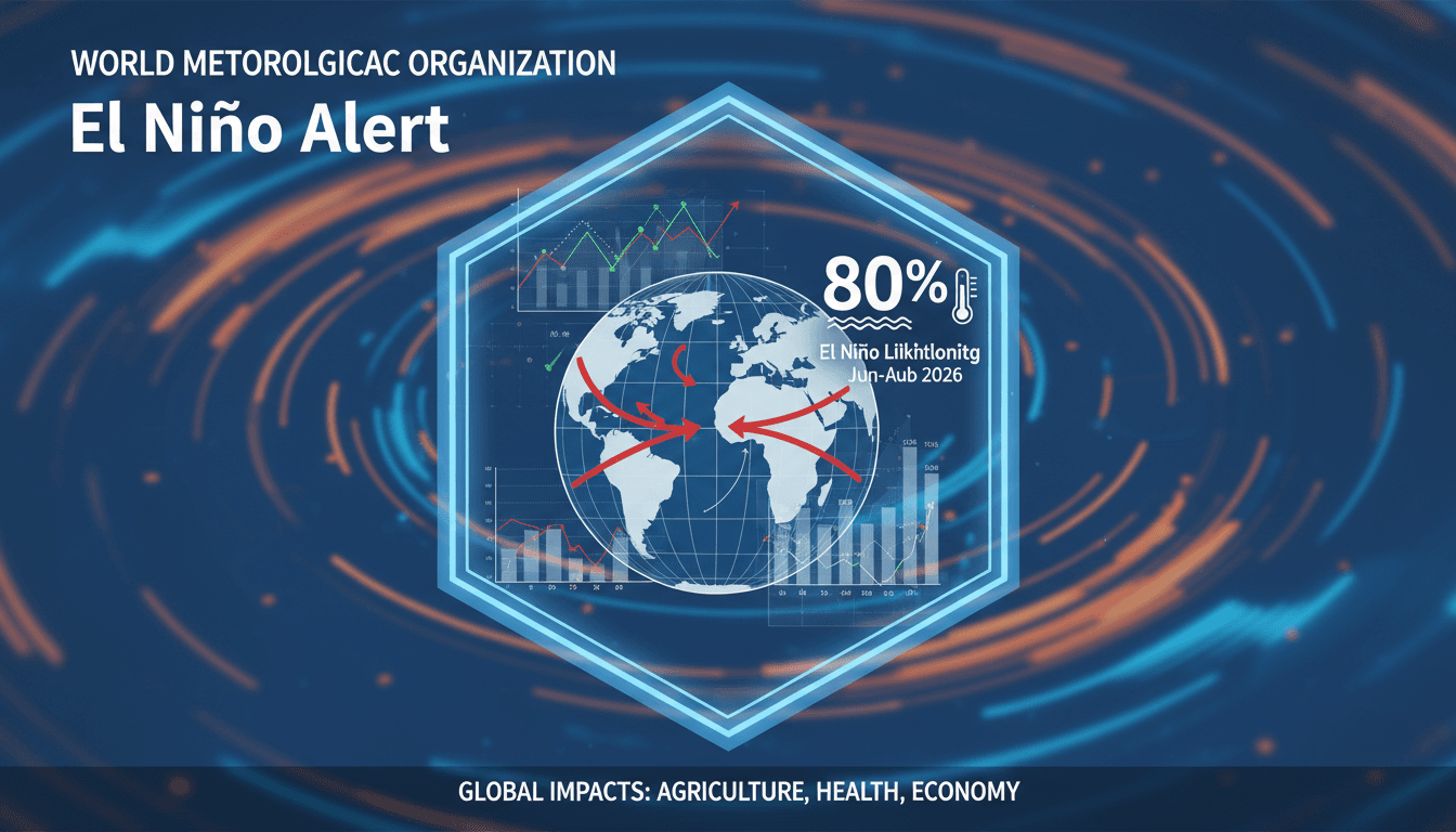 Illustration of El Niño's impact on global weather patterns.