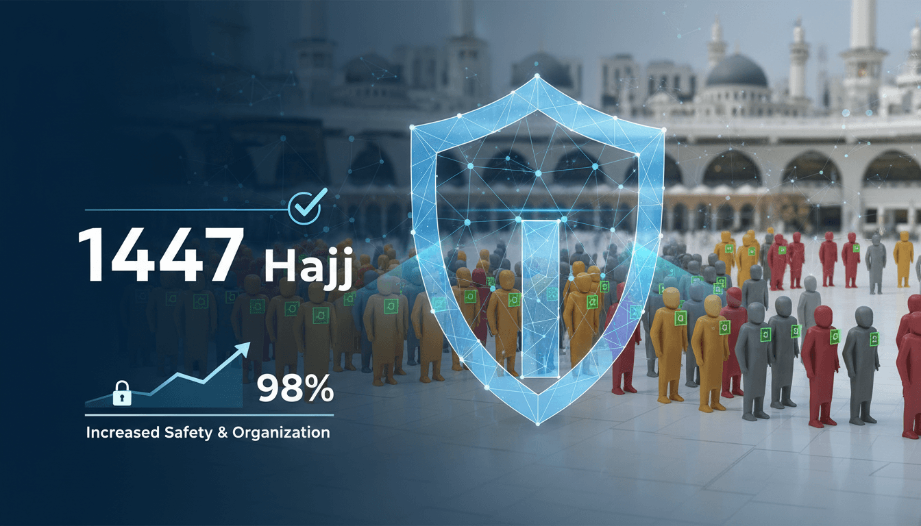 Pilgrims at the Hajj pilgrimage in Saudi Arabia during the 1447 season.