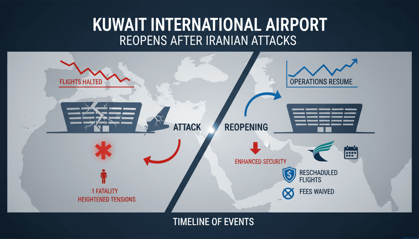 Kuwait International Airport terminal post-attack reopening