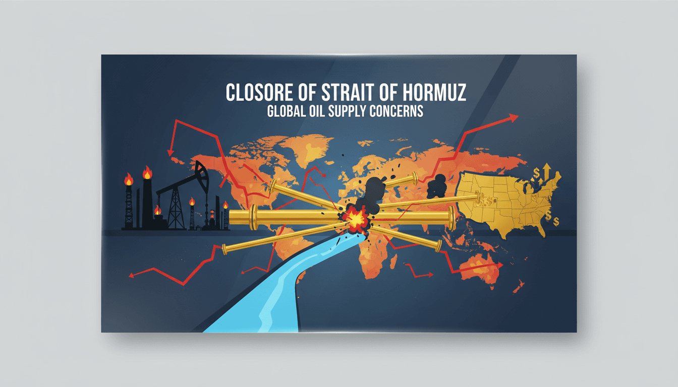 Map showing the Strait of Hormuz and its significance in global oil transportation.