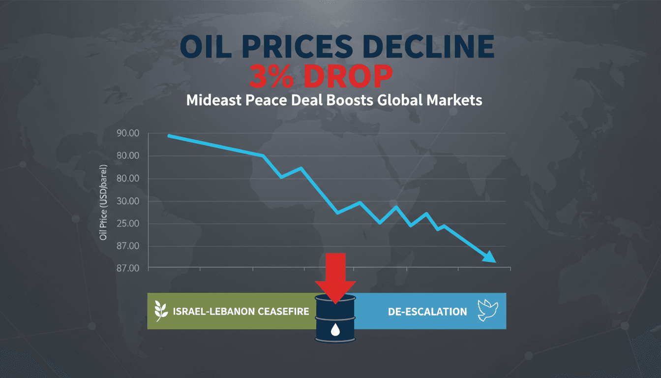 Oil prices decline following the Israel-Lebanon ceasefire agreement