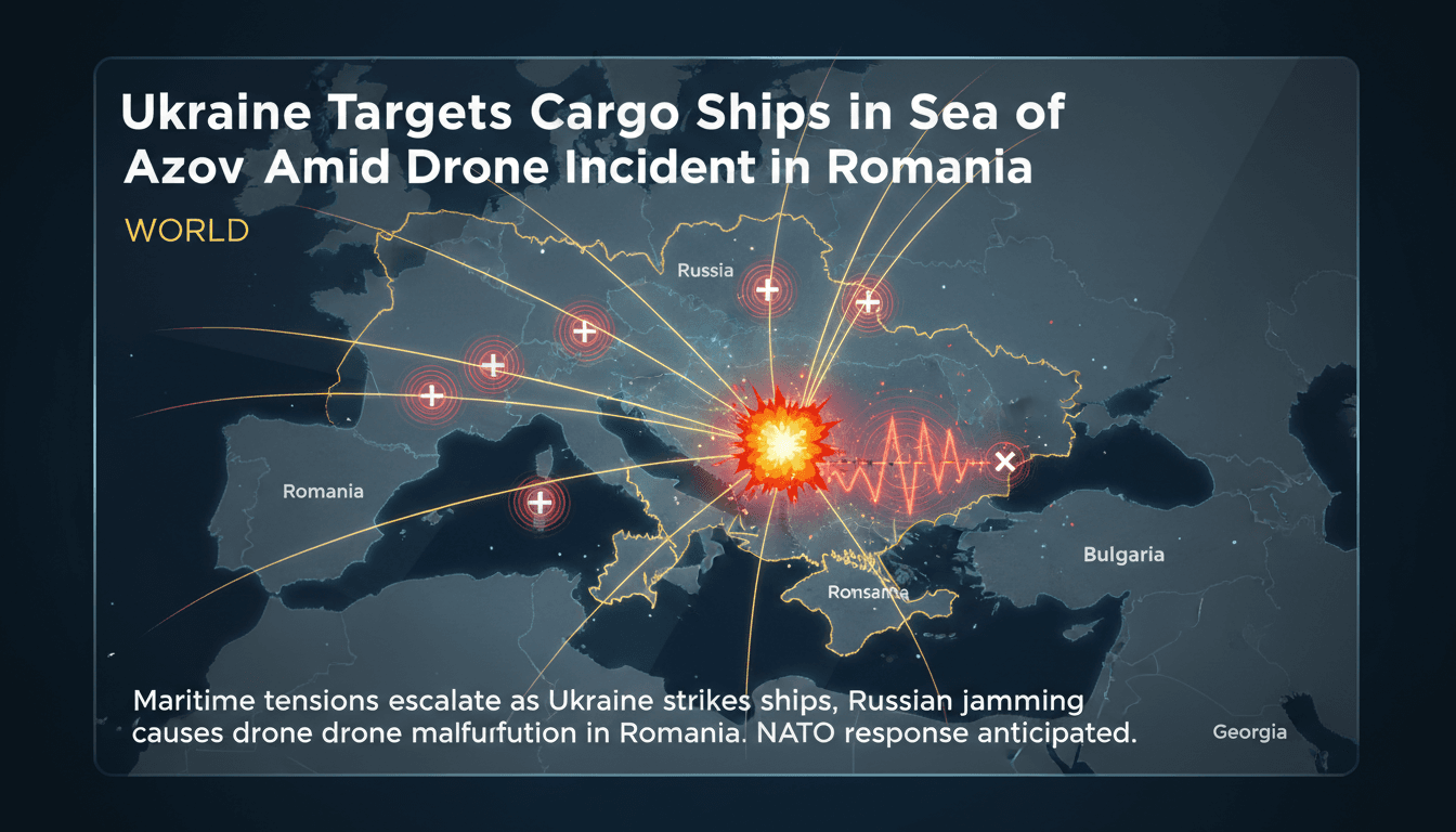 Ukraine Targets Cargo Ships in Sea of Azov Amid Drone Incident in Romania