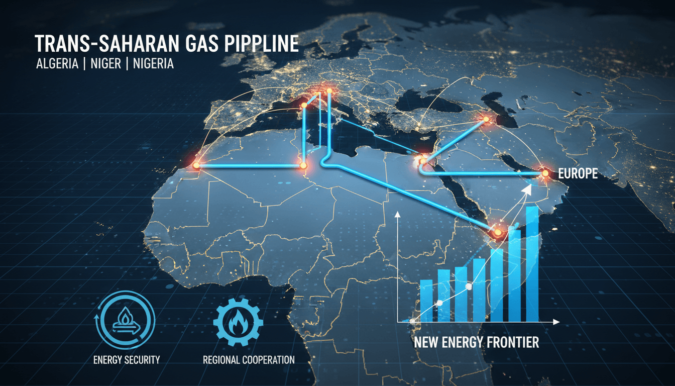 Construction of the Trans-Saharan gas pipeline in Algeria